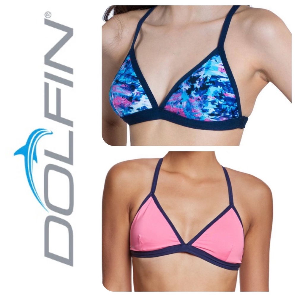 Dolfin Swimwear Bellas Reversible Swim Top, NWT